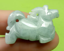 Load image into Gallery viewer, 10% OFF- Certified Natural Jadeite Emerald A Jade Handcarved Horse 马到成功 Pendant A6430