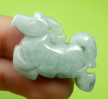 Load image into Gallery viewer, 10% OFF- Certified Natural Jadeite Emerald A Jade Handcarved Horse 马到成功 Pendant A6430