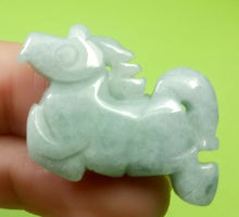 Load image into Gallery viewer, 10% OFF- Certified Natural Jadeite Emerald A Jade Handcarved Horse 马到成功 Pendant A6430
