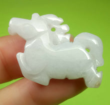 Load image into Gallery viewer, 10% OFF- Certified Natural Jadeite Emerald A Jade Handcarved White Horse 马到成功 Pendant A6359