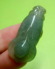 Load image into Gallery viewer, 10% OFF- Certified Natural Oily Green Jadeite Emerald A Jade Handcarved Morning Glory Pendant