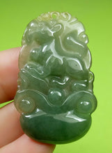 Load image into Gallery viewer, 10% OFF- Certified Natural Oily Green Jadeite Emerald A Jade Handcarved Dog YuanBao Pendant A1591