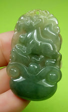 Load image into Gallery viewer, 10% OFF- Certified Natural Oily Green Jadeite Emerald A Jade Handcarved Dog YuanBao Pendant A1591