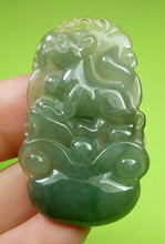 Load image into Gallery viewer, 10% OFF- Certified Natural Oily Green Jadeite Emerald A Jade Handcarved Dog YuanBao Pendant A1591