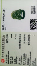 Load image into Gallery viewer, 10% OFF- Certified Natural Oily Green Jadeite Emerald A Jade Handcarved Dog YuanBao Pendant A1591