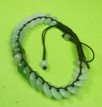 Load image into Gallery viewer, 10% OFF- 54-63mm Certified Natural 3 Color Jadeite Emerald A*Jade Hand-Knitting Lucky Coins Adjustable Bracelet《Grade A》A4515