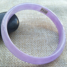 Load image into Gallery viewer, 10% OFF- 59/60/61mm Certified Natural Lavender Purple Jadeite Emerald A*Jade HandCarved Lucky Bracelet Bangle F116