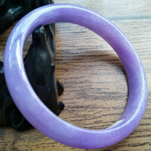 Load image into Gallery viewer, 10% OFF- 61/62/63mm Certified Natural Lavender Purple Jadeite Emerald A*Jade HandCarved Lucky Bracelet Bangle F101