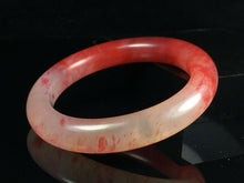 Load image into Gallery viewer, 10% OFF- 51/52/53mm Certified Natural Red Jadeite Emerald A*Jade HandCarved Lucky Jade Round Bangle A075