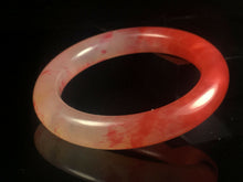 Load image into Gallery viewer, 10% OFF- 51/52/53mm Certified Natural Red Jadeite Emerald A*Jade HandCarved Lucky Jade Round Bangle A075
