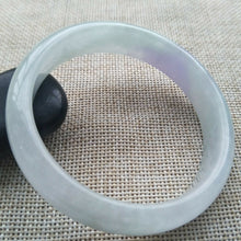 Load image into Gallery viewer, 10% OFF- 56/57/58mm Certified Natural Lavender Purple Jadeite Emerald A*Jade HandCarved Lucky Bracelet Bangle A663