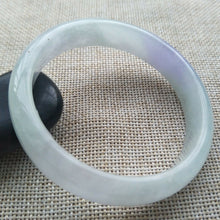 Load image into Gallery viewer, 10% OFF- 56/57/58mm Certified Natural Lavender Purple Jadeite Emerald A*Jade HandCarved Lucky Bracelet Bangle A663