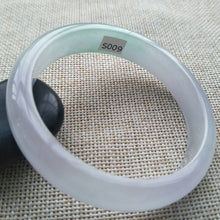 Load image into Gallery viewer, 10% OFF- 56/57/58mm Certified Natural Lavender Jadeite Emerald A*Jade HandCarved Lucky Bracelet Bangle S009