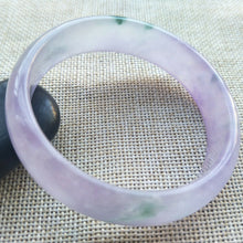 Load image into Gallery viewer, 10% OFF- 56/57/58mm Certified Natural Lavender Jadeite Emerald A*Jade HandCarved Lucky Bracelet Bangle ZZ085
