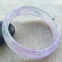 Load image into Gallery viewer, 10% OFF- 56/57/58mm Certified Natural Lavender Jadeite Emerald A*Jade HandCarved Lucky Bracelet Bangle ZZ085