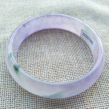 Load image into Gallery viewer, 10% OFF- 56/57/58mm Certified Natural Lavender Jadeite Emerald A*Jade HandCarved Lucky Bracelet Bangle ZZ085