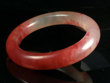 Load image into Gallery viewer, 10% OFF- 51/52/53mm Certified Natural Red Jadeite Emerald A*Jade HandCarved Lucky Jade Round Bangle A075