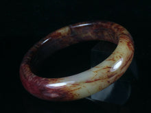 Load image into Gallery viewer, 10% OFF- 56/57/58mm Certified Natural Red Jadeite Emerald A*Jade HandCarved Lucky Jade Bangle A001