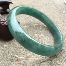 Load image into Gallery viewer, 10% OFF- 58/59/60mm Certified Natural Oily Green Jadeite Emerald A*Jade HandCarved Lucky Bracelet Bangle x3281