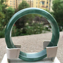 Load image into Gallery viewer, 10% OFF- 58/59/60mm Certified Natural Oily Green Jadeite Emerald A*Jade HandCarved Lucky Bracelet Bangle x3282