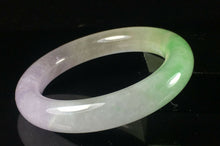Load image into Gallery viewer, 10% OFF- 56/57/58mm Certified Natural 3 Color Jadeite Emerald A*Jade HandCarved Lucky Round Bracelet Bangle GX949