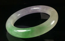 Load image into Gallery viewer, 10% OFF- 56/57/58mm Certified Natural 3 Color Jadeite Emerald A*Jade HandCarved Lucky Round Bracelet Bangle GX949