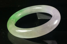 Load image into Gallery viewer, 10% OFF- 56/57/58mm Certified Natural 3 Color Jadeite Emerald A*Jade HandCarved Lucky Round Bracelet Bangle GX949