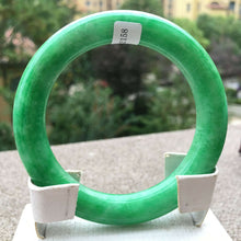 Load image into Gallery viewer, 10% OFF- 58/59/60mm Certified Natural Jadeite Emerald A*Jade HandCarved Lucky Round Bracelet Bangle x2158