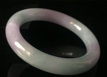 Load image into Gallery viewer, 10% OFF- 57/58/59mm Certified Natural Lavender Jadeite Emerald A*Jade HandCarved Lucky Round Bracelet Bangle GX816