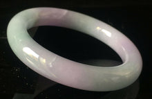 Load image into Gallery viewer, 10% OFF- 57/58/59mm Certified Natural Lavender Jadeite Emerald A*Jade HandCarved Lucky Round Bracelet Bangle GX816