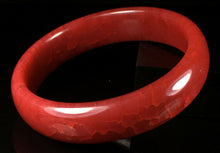 Load image into Gallery viewer, 10% OFF- 57/58/59mm Certified Natural Red Jadeite Emerald A*Jade HandCarved Lucky Jade Round Bangle A151