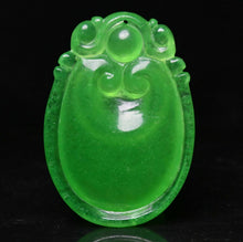 Load image into Gallery viewer, 10% OFF- Certified Natural Icy Green Jadeite Emerald A Jade HandCarved Lucky Dragon Pendant A537