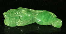 Load image into Gallery viewer, 10% OFF- Certified Natural Icy Green Jadeite Emerald A Jade HandCarved Lucky Dragon-Pixiu 貔貅 Pendant A537