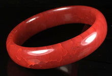 Load image into Gallery viewer, 10% OFF- 57/58/59mm Certified Natural Red Jadeite Emerald A*Jade HandCarved Lucky Jade Round Bangle A151
