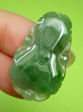 Load image into Gallery viewer, 10% OFF- Certified Natural Oily Green Jadeite Emerald A Jade HandCarved Translucent Lucky Lotus Leaf Pendant《Grade A》A