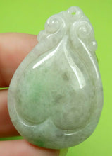 Load image into Gallery viewer, 10% OFF- Certified Natural Jadeite Emerald Jade HandCarved Translucent Lucky Dragon Pendant《Grade A》A6023