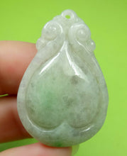 Load image into Gallery viewer, 10% OFF- Certified Natural Jadeite Emerald Jade HandCarved Translucent Lucky Dragon Pendant《Grade A》A6023