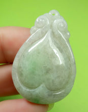 Load image into Gallery viewer, 10% OFF- Certified Natural Jadeite Emerald Jade HandCarved Translucent Lucky Dragon Pendant《Grade A》A6023