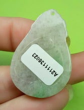 Load image into Gallery viewer, 10% OFF- Certified Natural Jadeite Emerald Jade HandCarved Translucent Lucky Dragon Pendant《Grade A》A6023