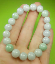 Load image into Gallery viewer, 10% OFF- 55-63mm Certified Natural Lavender Light Green Jadeite Emerald A Jade HandCarved Translucent Lucky 10MM Beads Stretchy-Bracelet《Grade A》A2459