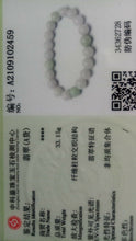 Load image into Gallery viewer, 10% OFF- 55-63mm Certified Natural Lavender Light Green Jadeite Emerald A Jade HandCarved Translucent Lucky 10MM Beads Stretchy-Bracelet《Grade A》A2459