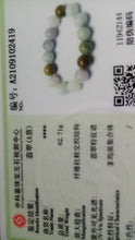 Load image into Gallery viewer, 10% OFF- 55-63mm Certified Natural Multi-Color Jadeite Emerald A Jade HandCarved Translucent Lucky 13MM Beads Stretchy-Bracelet《Grade A》A2419