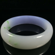 Load image into Gallery viewer, 10% OF- 54/55/56mm Certified Natural Lavender Emerald A*Jade HandCarved Lucky Bracelet Bangle A334