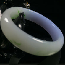 Load image into Gallery viewer, 10% OF- 58/59/60mm Certified Natural Lavender Emerald A*Jade HandCarved Lucky Bracelet Bangle A337