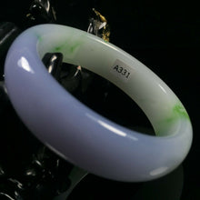Load image into Gallery viewer, 10% OF- 54/55/56mm Certified Natural Lavender Emerald A*Jade HandCarved Lucky Bracelet Bangle A331