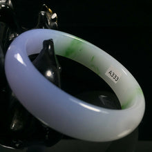 Load image into Gallery viewer, 10% OF- 57/58/59mm Certified Natural Lavender Emerald A*Jade HandCarved Lucky Bracelet Bangle A333