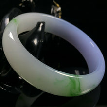 Load image into Gallery viewer, 10% OF- 57/58/59mm Certified Natural Lavender Emerald A*Jade HandCarved Lucky Bracelet Bangle A333