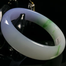Load image into Gallery viewer, 10% OF- 57/58/59mm Certified Natural Lavender Emerald A*Jade HandCarved Lucky Bracelet Bangle A333