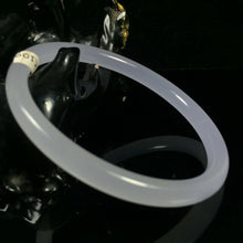 Load image into Gallery viewer, 10% OF- 60/61/62mm Certified Natural Lavender Ice Emerald Jade A HandCarved Lucky Round Bracelet Bangle K109