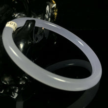 Load image into Gallery viewer, 10% OF- 60/61/62mm Certified Natural Lavender Ice Emerald Jade A HandCarved Lucky Round Bracelet Bangle K109